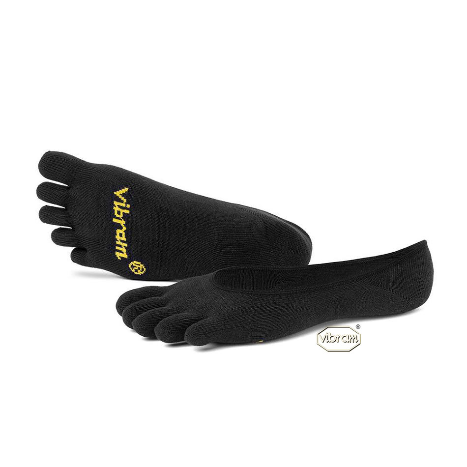 Men's Vibram 5TOE Ghost Socks Black | US_H83