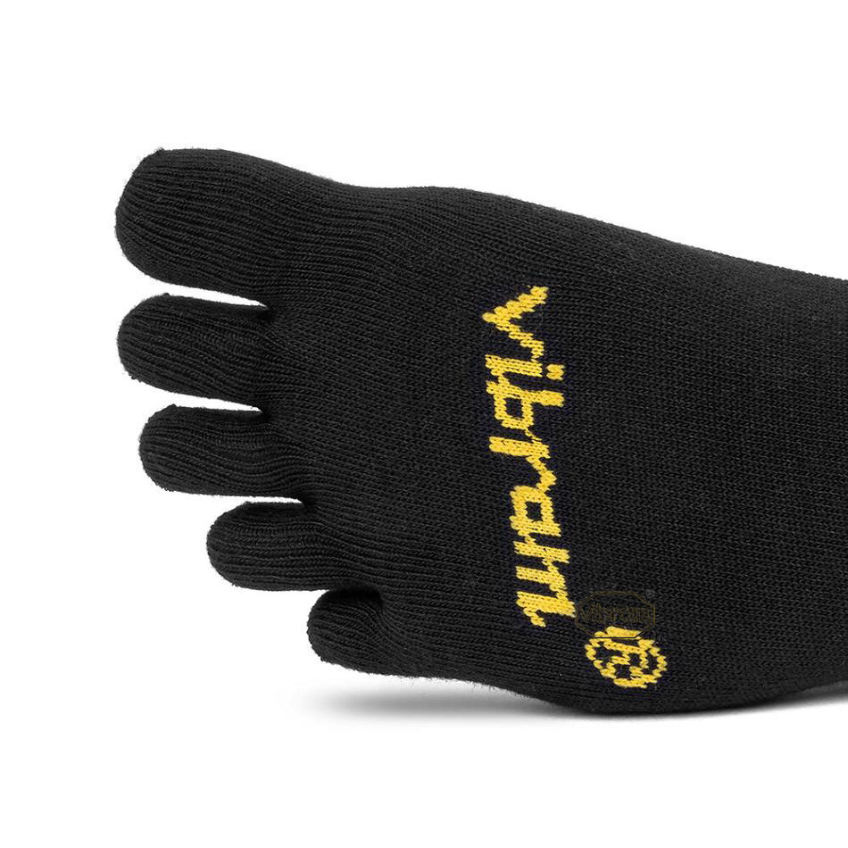 Men's Vibram 5TOE Ghost Socks Black | US_H83