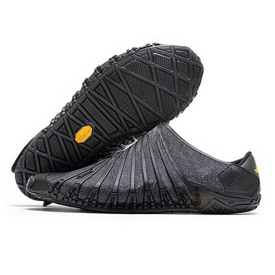 Men\'s Vibram Furoshiki EcoFree Shoes Black | US_X13