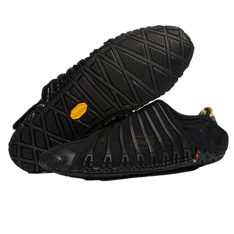 Men\'s Vibram Furoshiki Shoes Black | US_C14