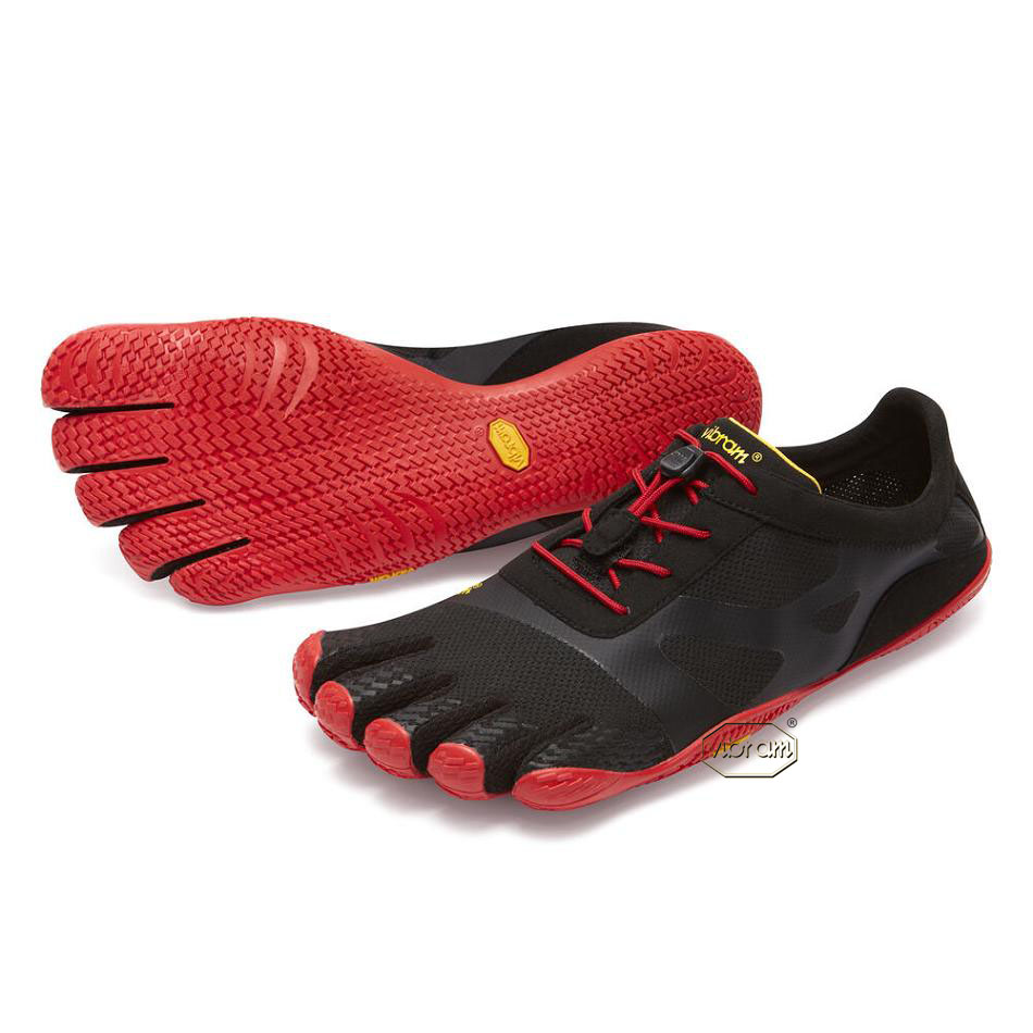 Men\'s Vibram KSO EVO Training Shoes Black / Red | US_N65