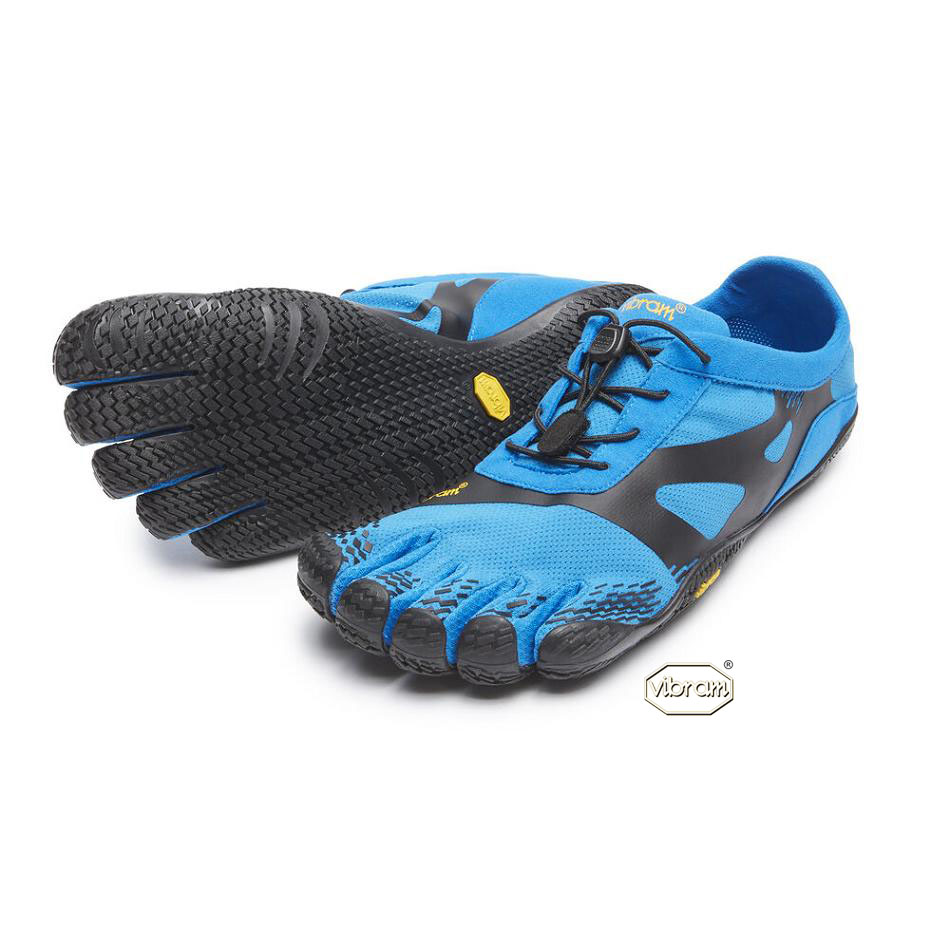 Men\'s Vibram KSO EVO Training Shoes Blue / Black | US_K58