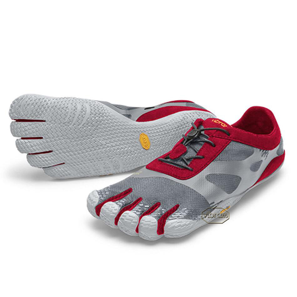 Men\'s Vibram KSO EVO Training Shoes Grey / Red | US_X61