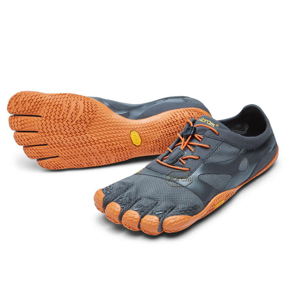 Men\'s Vibram KSO EVO Training Shoes Grey / Orange | US_Z60