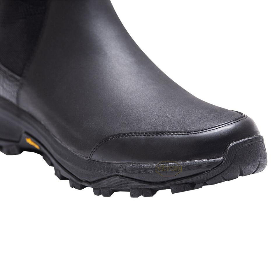 Men's Vibram Luxury Rubber Boots Black | US_T23