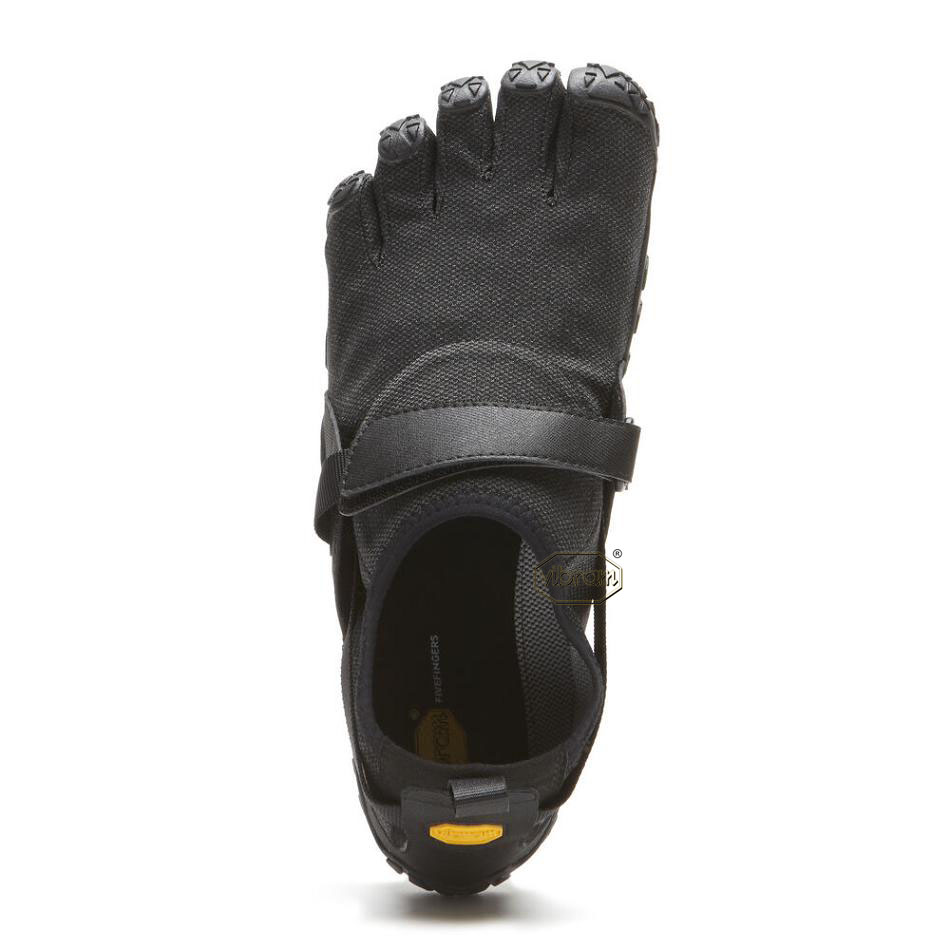 Men's Vibram Spyridon EVO Hiking Shoes Black | US_K07