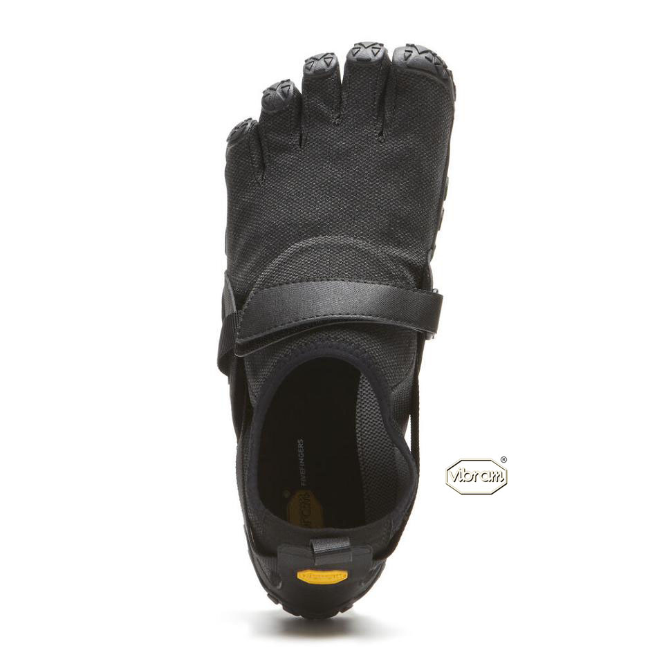 Men's Vibram Spyridon EVO Trail Running Shoes Black | US_X37