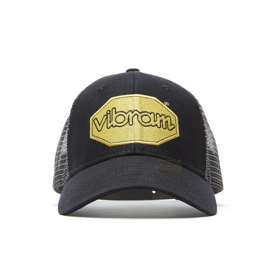 Men's Vibram Trucker Two-Tone Hats Black | US_Y75