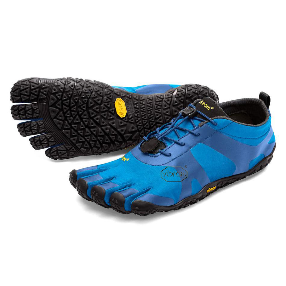 Men\'s Vibram V-Alpha Hiking Shoes Blue / Black | US_J06