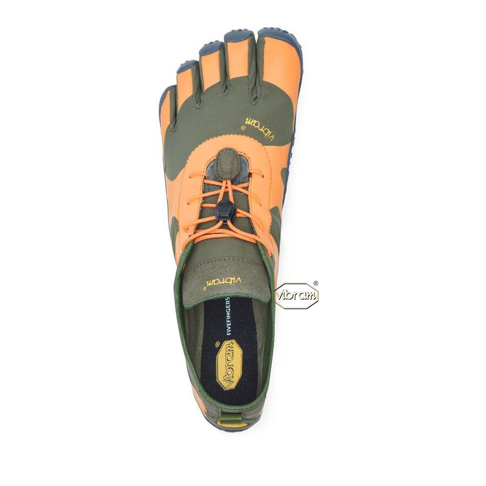 Men's Vibram V-Alpha Hiking Shoes Orange / Grey | US_G04