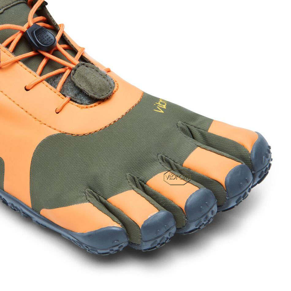 Men's Vibram V-Alpha Hiking Shoes Orange / Grey | US_G04