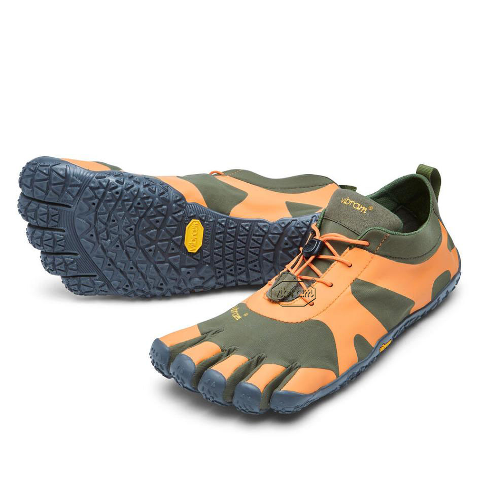 Men\'s Vibram V-Alpha Hiking Shoes Orange / Grey | US_G04