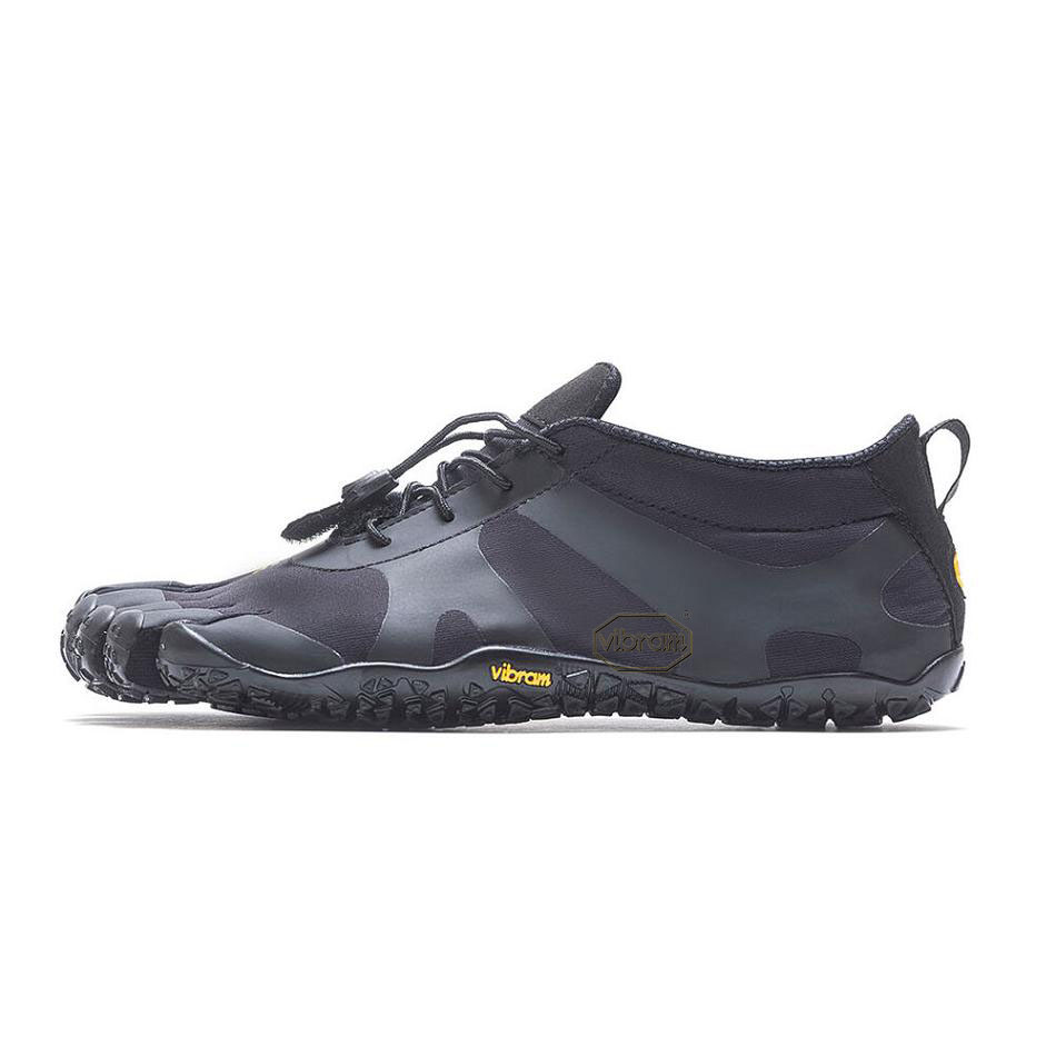 Men's Vibram V-Alpha Trail Running Shoes Black | US_L35