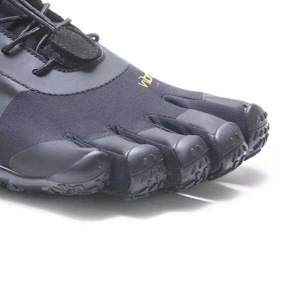 Men's Vibram V-Alpha Trail Running Shoes Black | US_L35