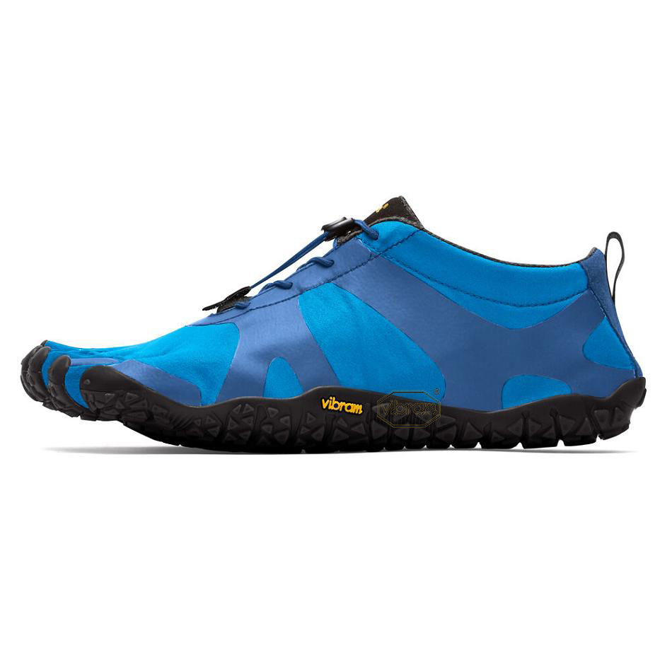 Men's Vibram V-Alpha Trail Running Shoes Blue / Black | US_Z36