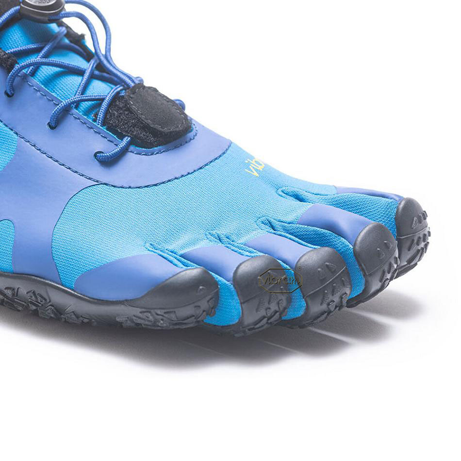 Men's Vibram V-Alpha Trail Running Shoes Blue / Black | US_Z36