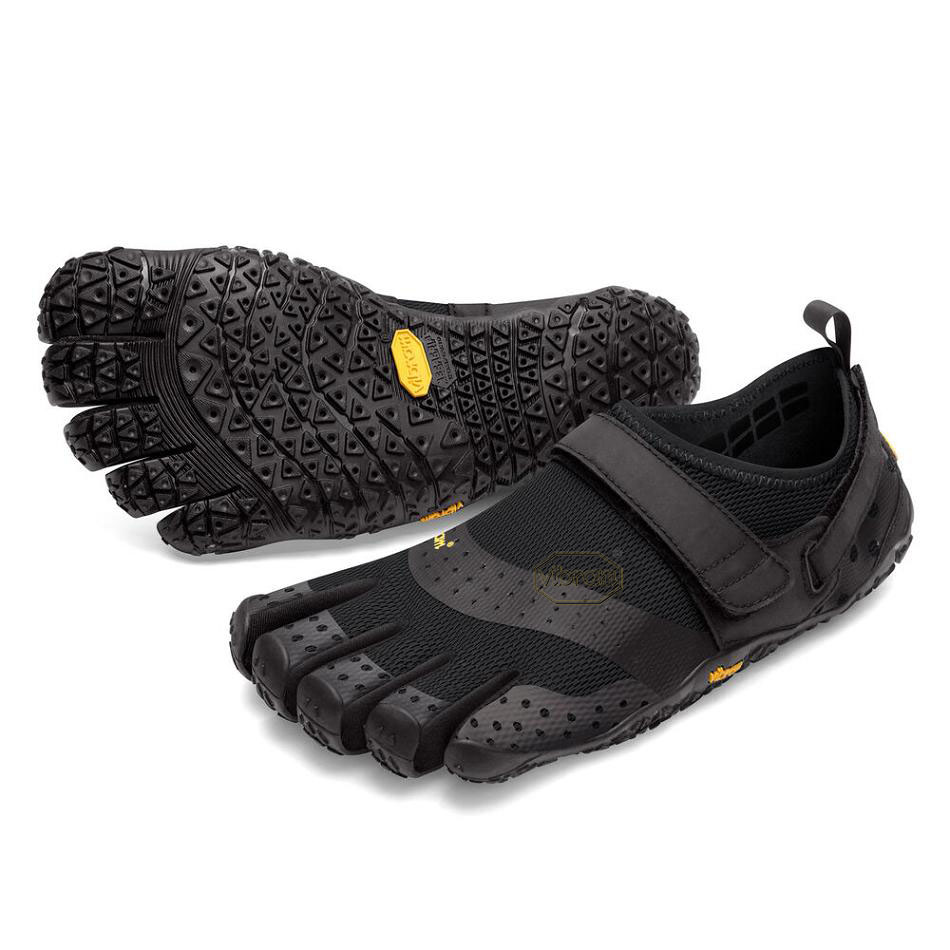 Men\'s Vibram V-Aqua Water Shoes Black | US_V39