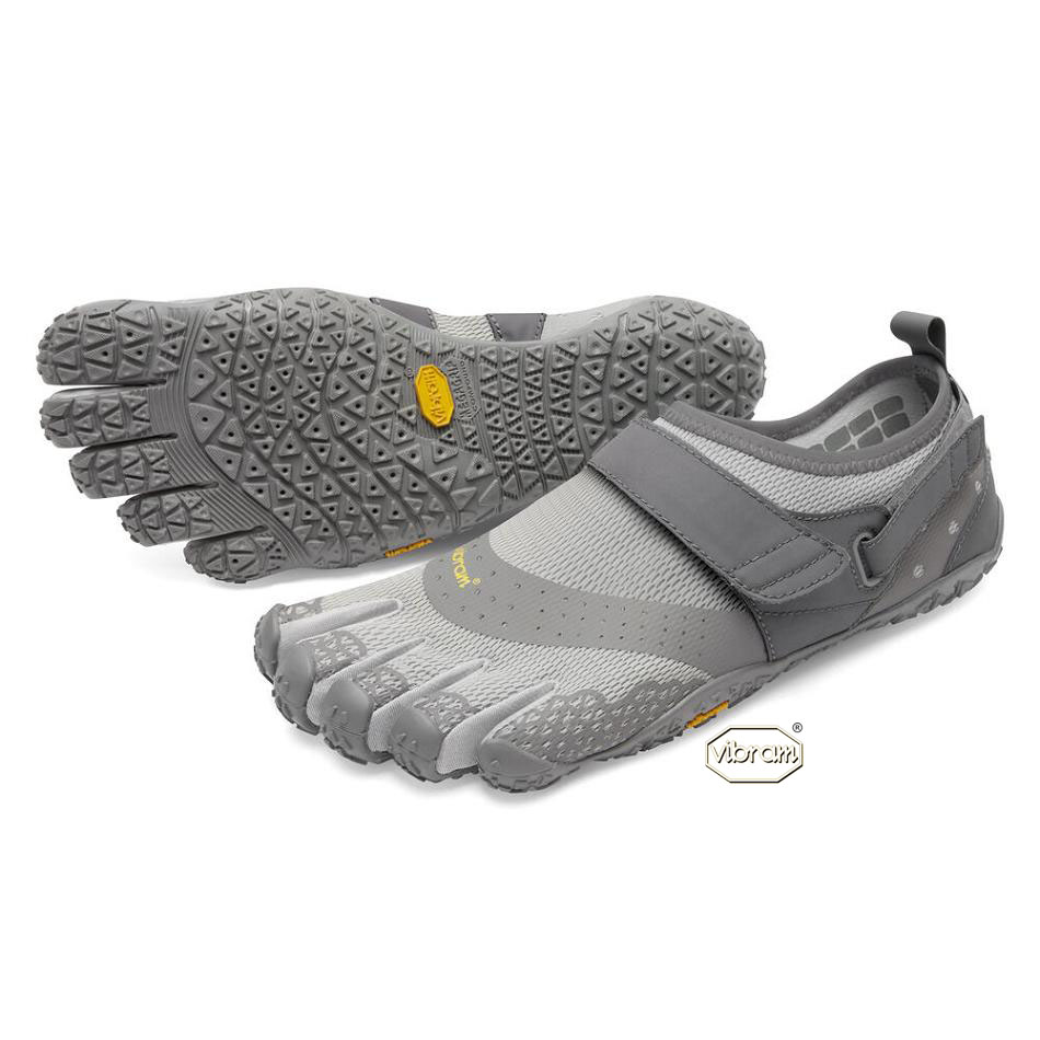 Men\'s Vibram V-Aqua Water Shoes Grey | US_C38