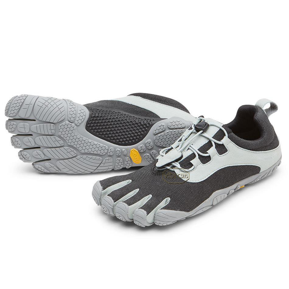 Men\'s Vibram V-Run Retro Running Shoes Black / Grey | US_S76