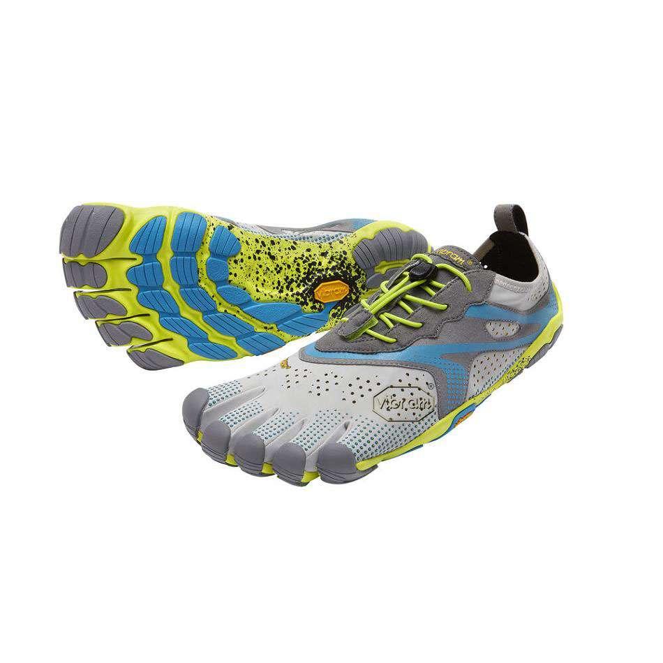 Men\'s Vibram V-Run Running Shoes Grey / Blue | US_E69