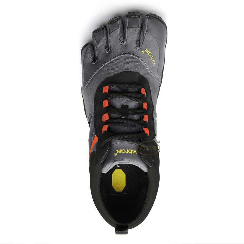 Men's Vibram V-Trek Insulated Casual shoes Black / Grey / Red | US_F78