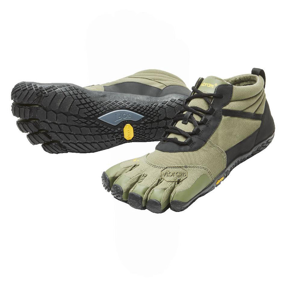 Men\'s Vibram V-Trek Insulated Hiking Shoes Black | US_S01