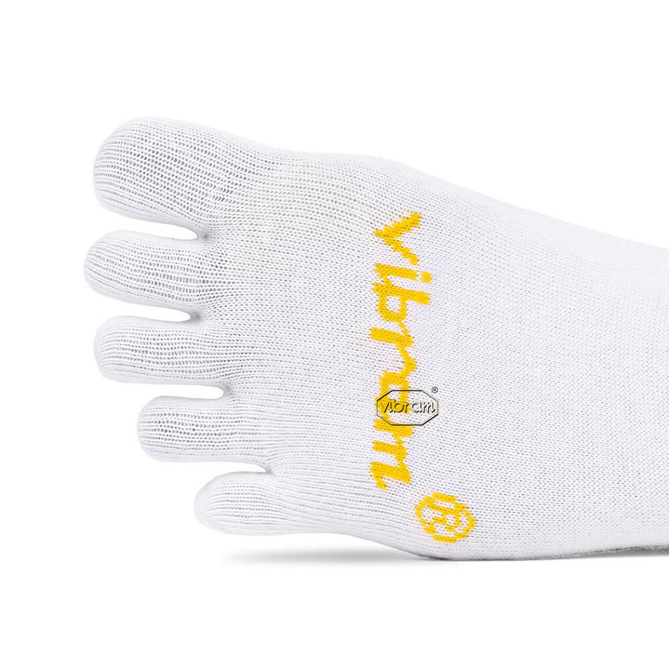 Women's Vibram 5TOE Ghost Socks White | US_E27