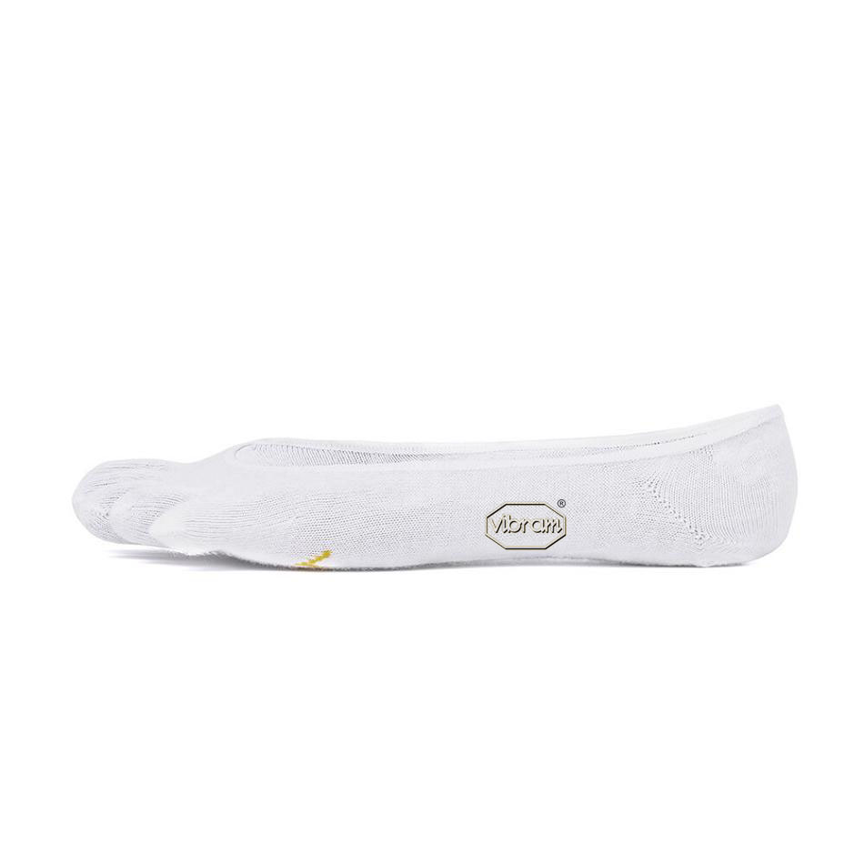 Women\'s Vibram 5TOE Ghost Socks White | US_E27