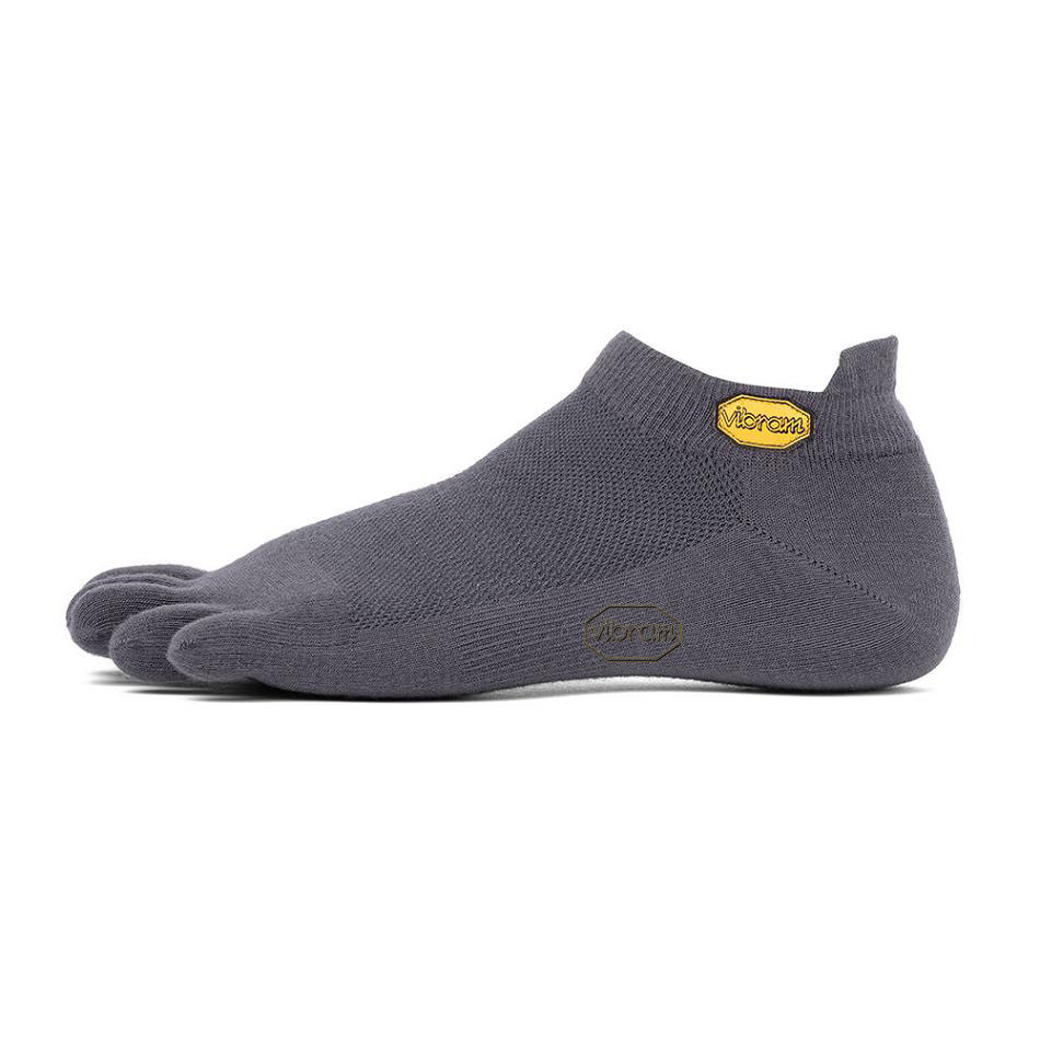 Women\'s Vibram 5TOE No Show Socks Dark Grey | US_P32