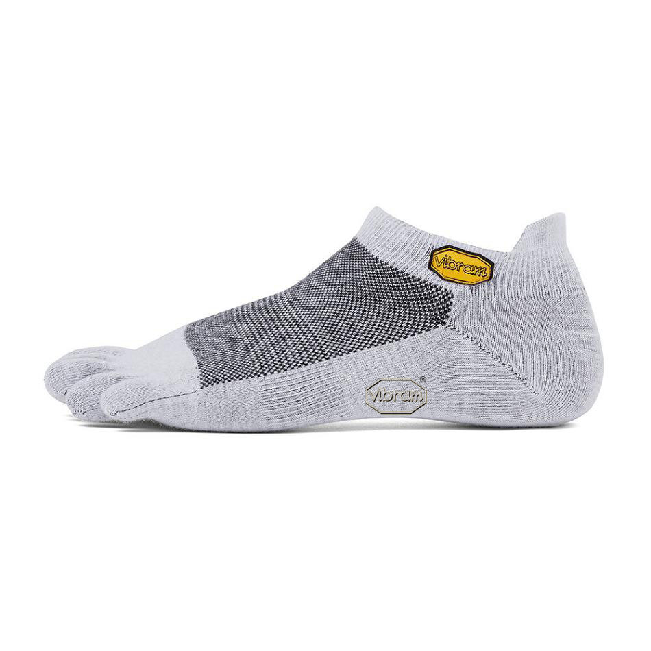 Women\'s Vibram 5TOE No Show Socks Light Grey | US_Y30