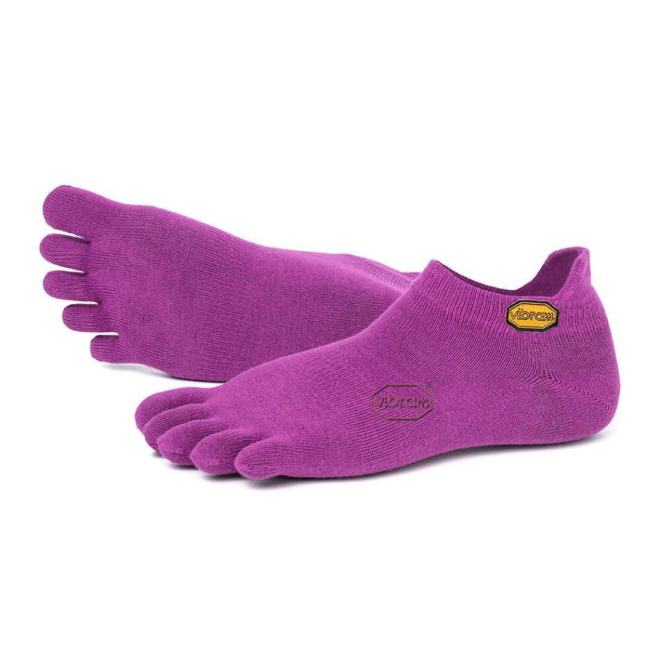 Women's Vibram 5TOE No Show Socks Purple | US_N23