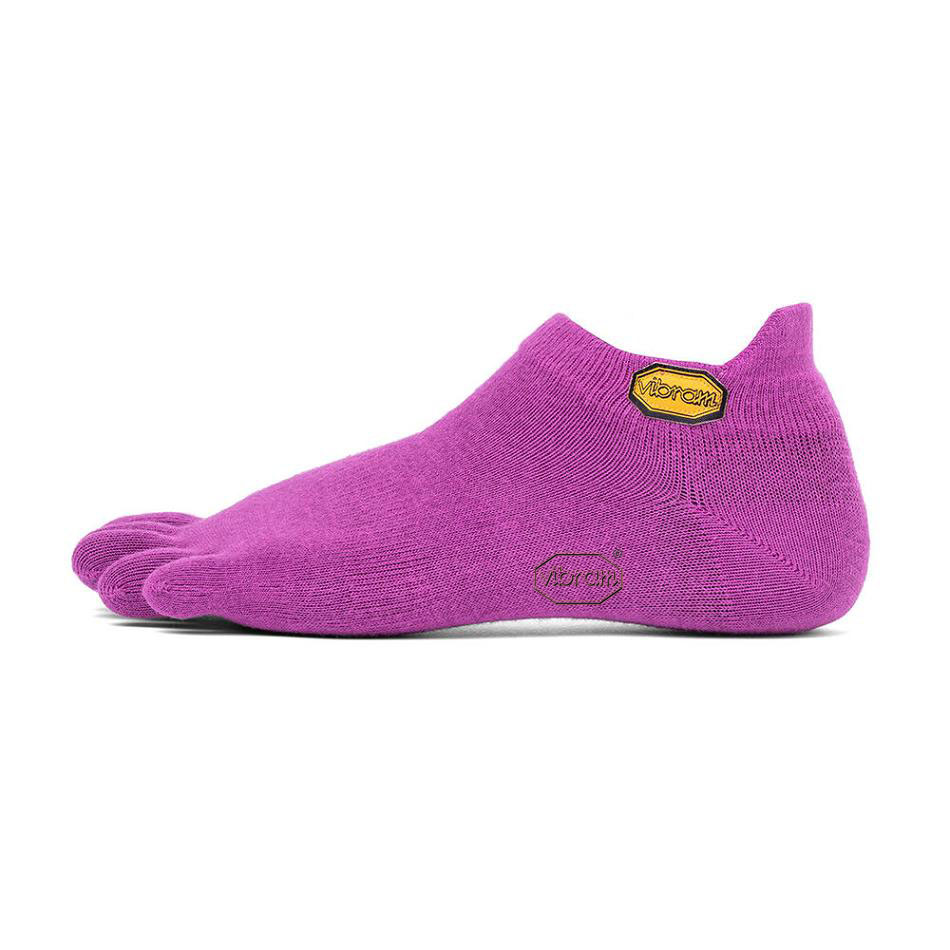 Women\'s Vibram 5TOE No Show Socks Purple | US_N23