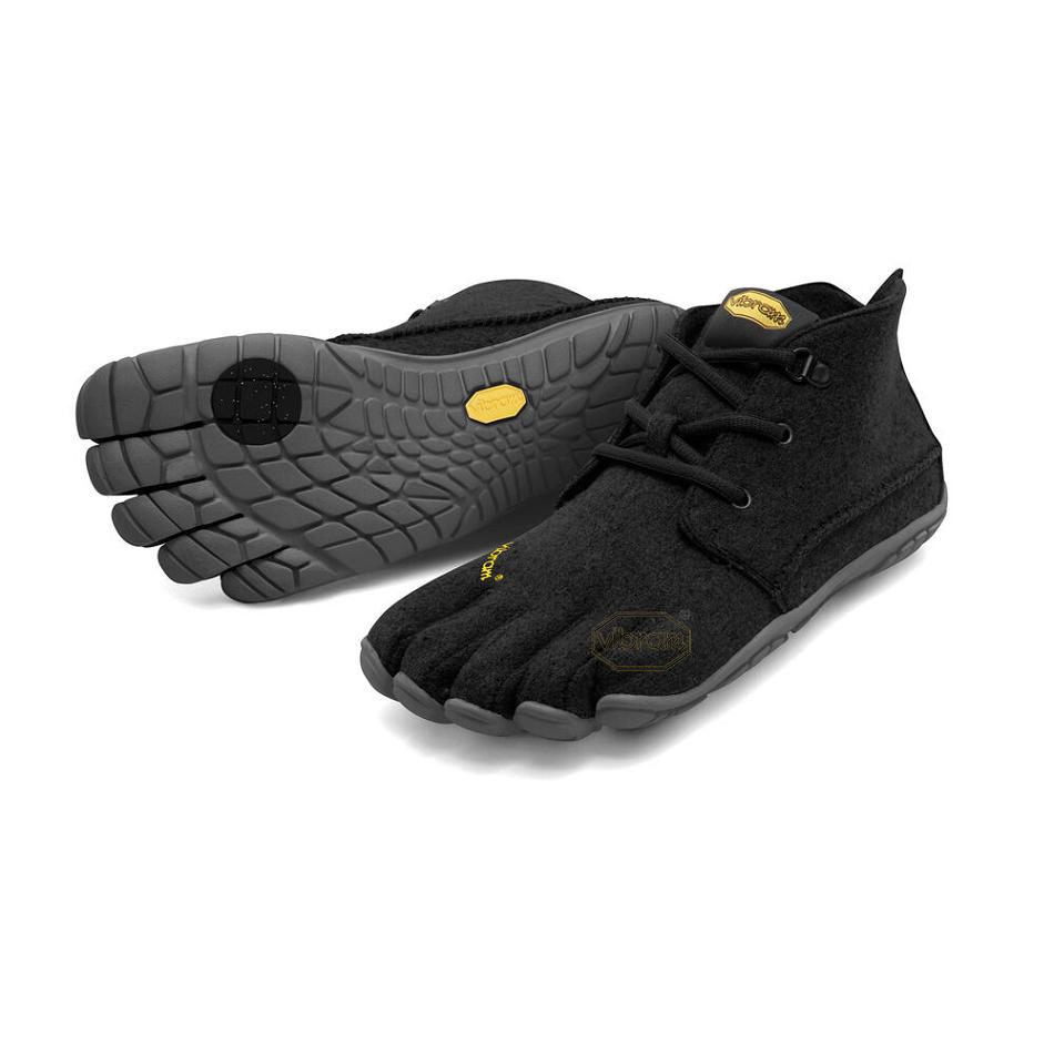 Women\'s Vibram CVT-Wool Hiking Shoes Black / Grey | US_A54