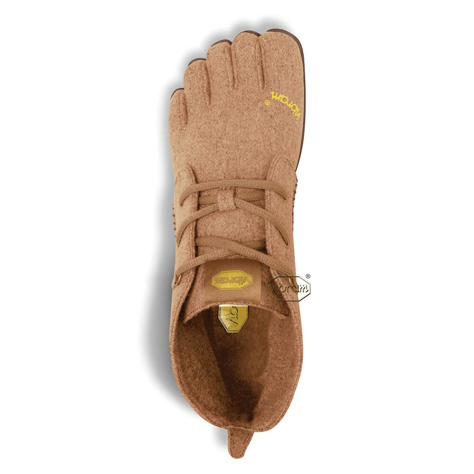 Women's Vibram CVT-Wool Hiking Shoes Brown | US_P53