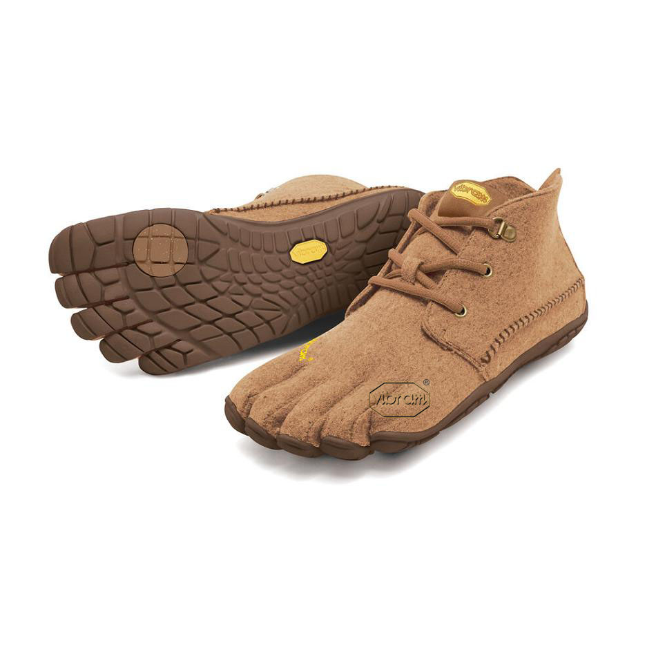 Women\'s Vibram CVT-Wool Hiking Shoes Brown | US_P53