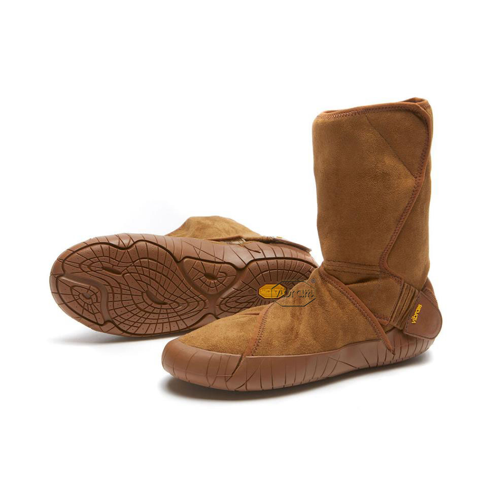 Women's Vibram Furoshiki Classic Shearling Mid Boots Brown | US_R52