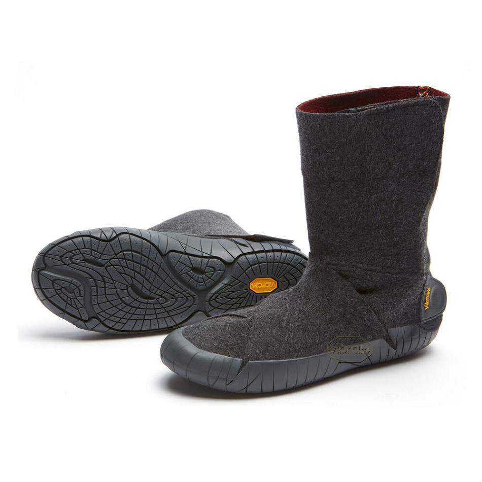 Women\'s Vibram Furoshiki Russian Felt Mid Boots Grey | US_W50