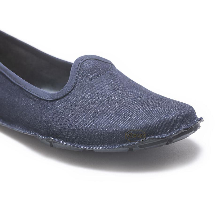 Women's Vibram One Quarter Canvas Shoes Blue | US_P56