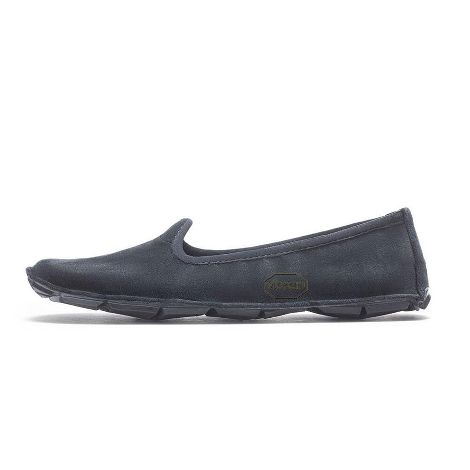 Women's Vibram One Quarter Velvet Shoes Black | US_S58