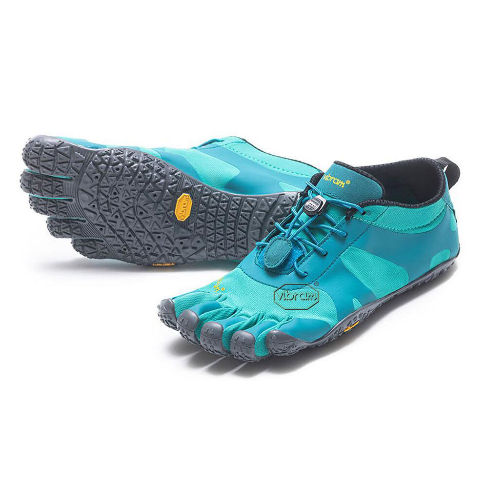 Women\'s Vibram V-Alpha Trail Running Shoes Turquoise / Blue | US_E75