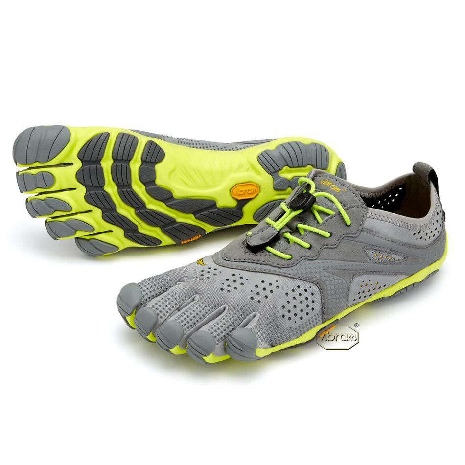 Women\'s Vibram V-Run Running Shoes Grey / Yellow | US_B19