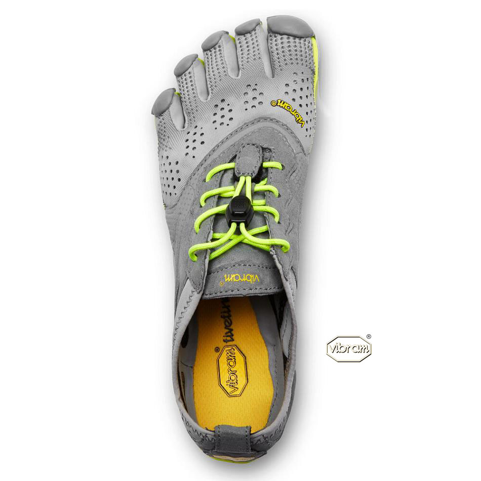 Women's Vibram V-Run Training Shoes Grey / Yellow | US_Y03