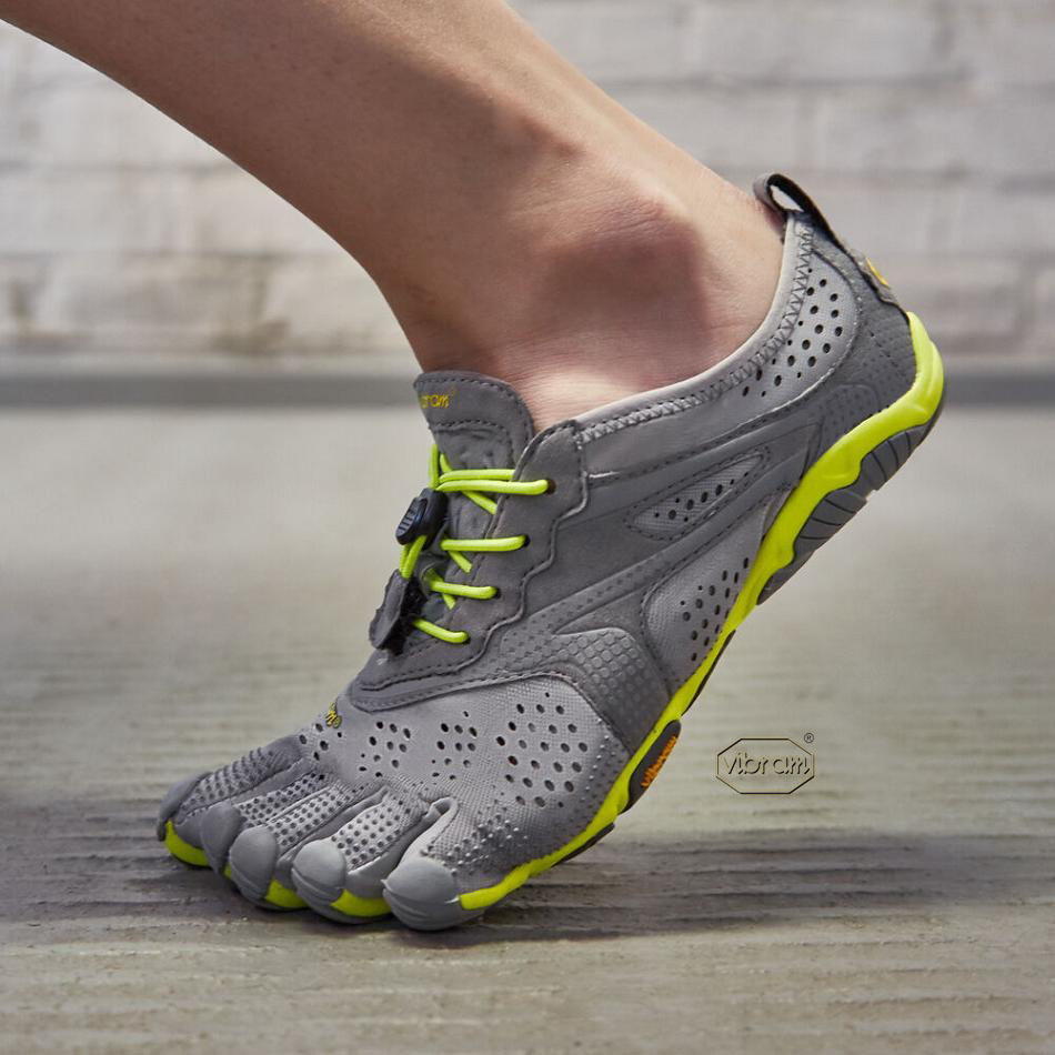 Women's Vibram V-Run Training Shoes Grey / Yellow | US_Y03