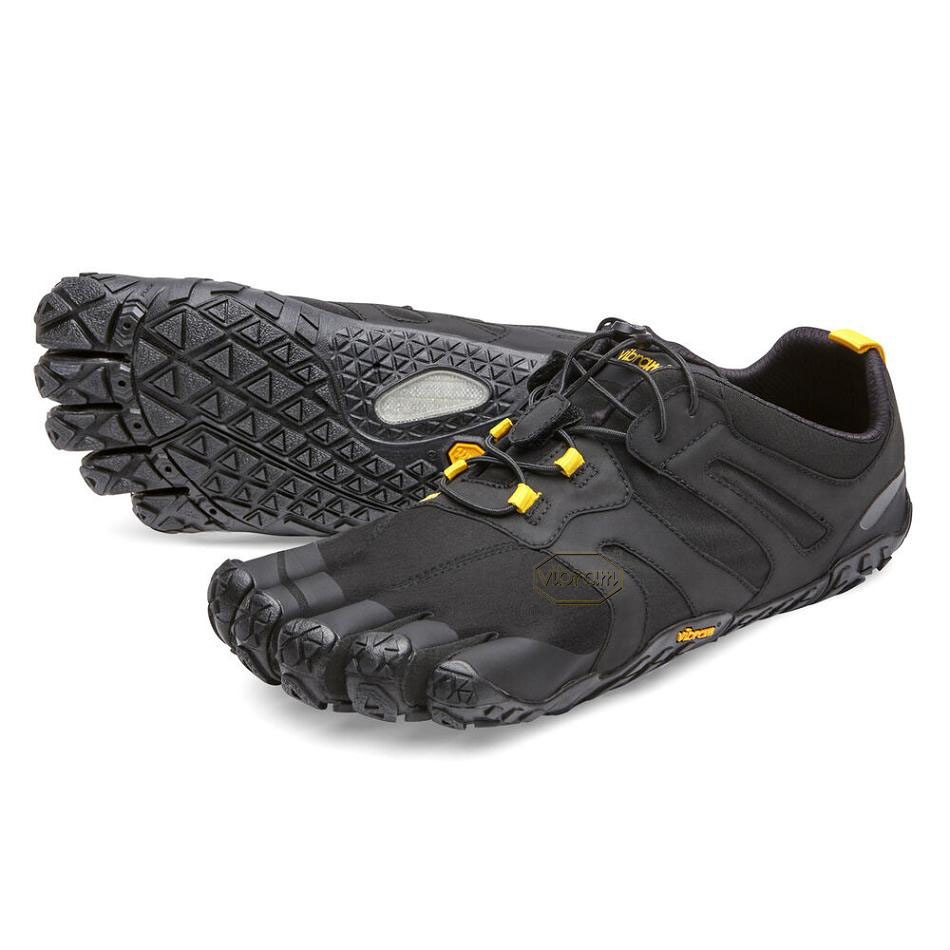 Women\'s Vibram V-Trail 2.0 Running Shoes Black / Yellow | US_V18