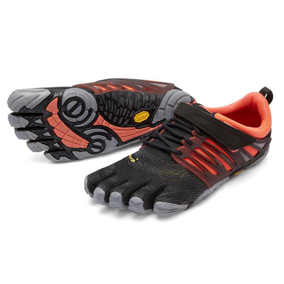 Women\'s Vibram V-Train Training Shoes Black / Coral / Grey | US_L89