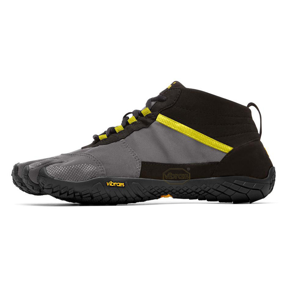 Women's Vibram V-Trek Casual shoes Black / Grey | US_H35