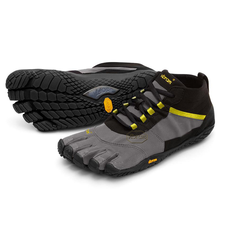 Women\'s Vibram V-Trek Hiking Shoes Black / Grey | US_V66