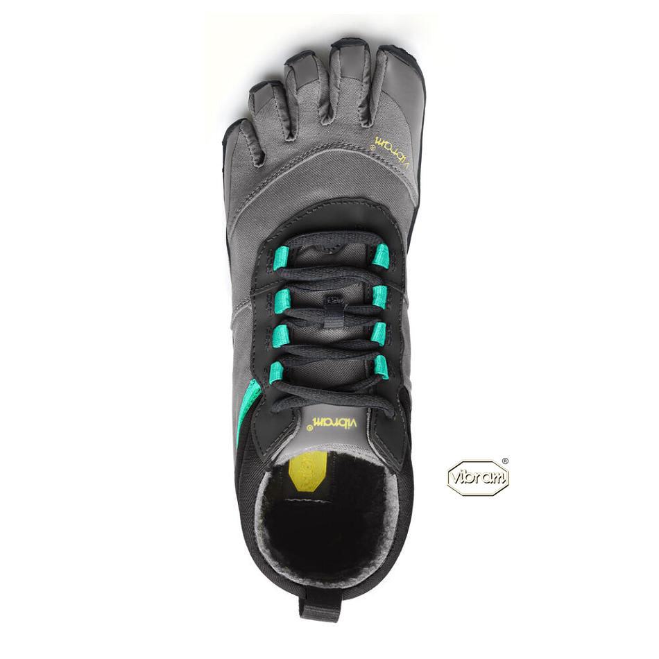 Women's Vibram V-Trek Insulated Casual shoes Black / Grey / Green | US_A30