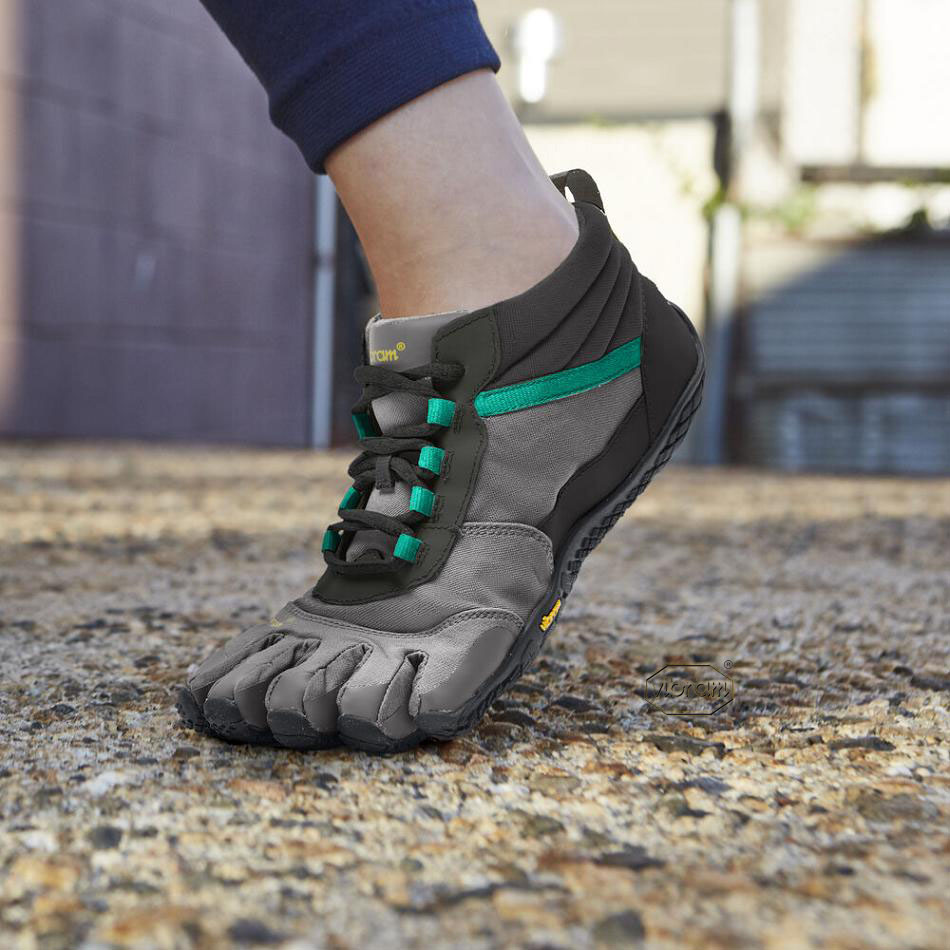 Women's Vibram V-Trek Insulated Casual shoes Black / Grey / Green | US_A30