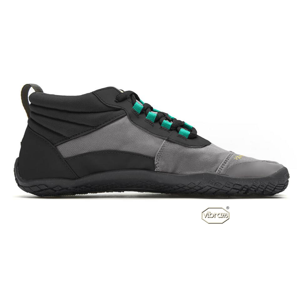 Women's Vibram V-Trek Insulated Casual shoes Black / Grey / Green | US_A30